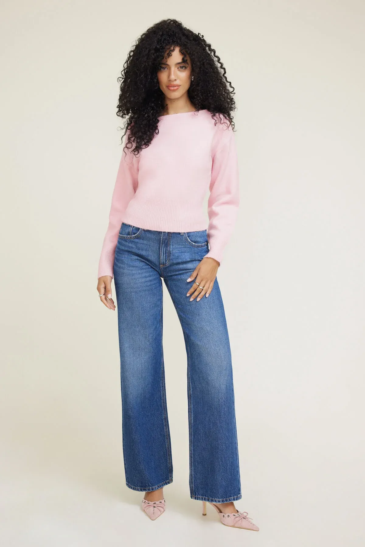 Juliet Cinched Boat Neck Sweater sold by Dynamite product image thumbnail 2