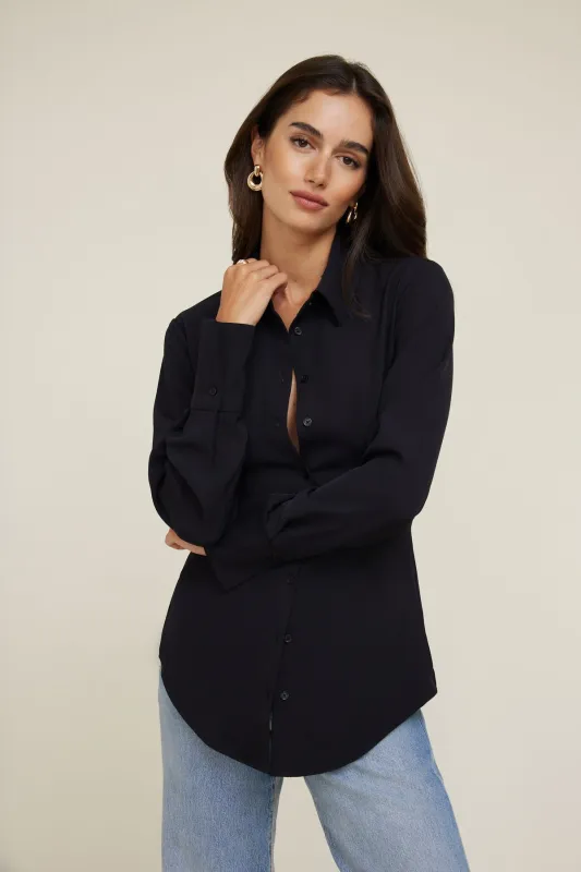Cinched Waist Fluid Blouse sold by Dynamite