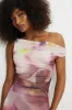 Off Shoulder Mesh Maxi Dress sold by Dynamite