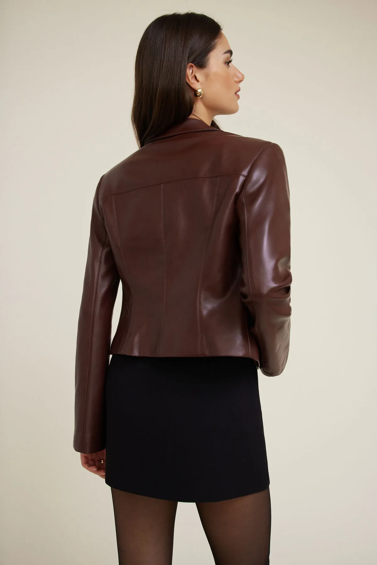 Charlotte Short Faux Leather Jacket sold by Dynamite product image thumbnail 4