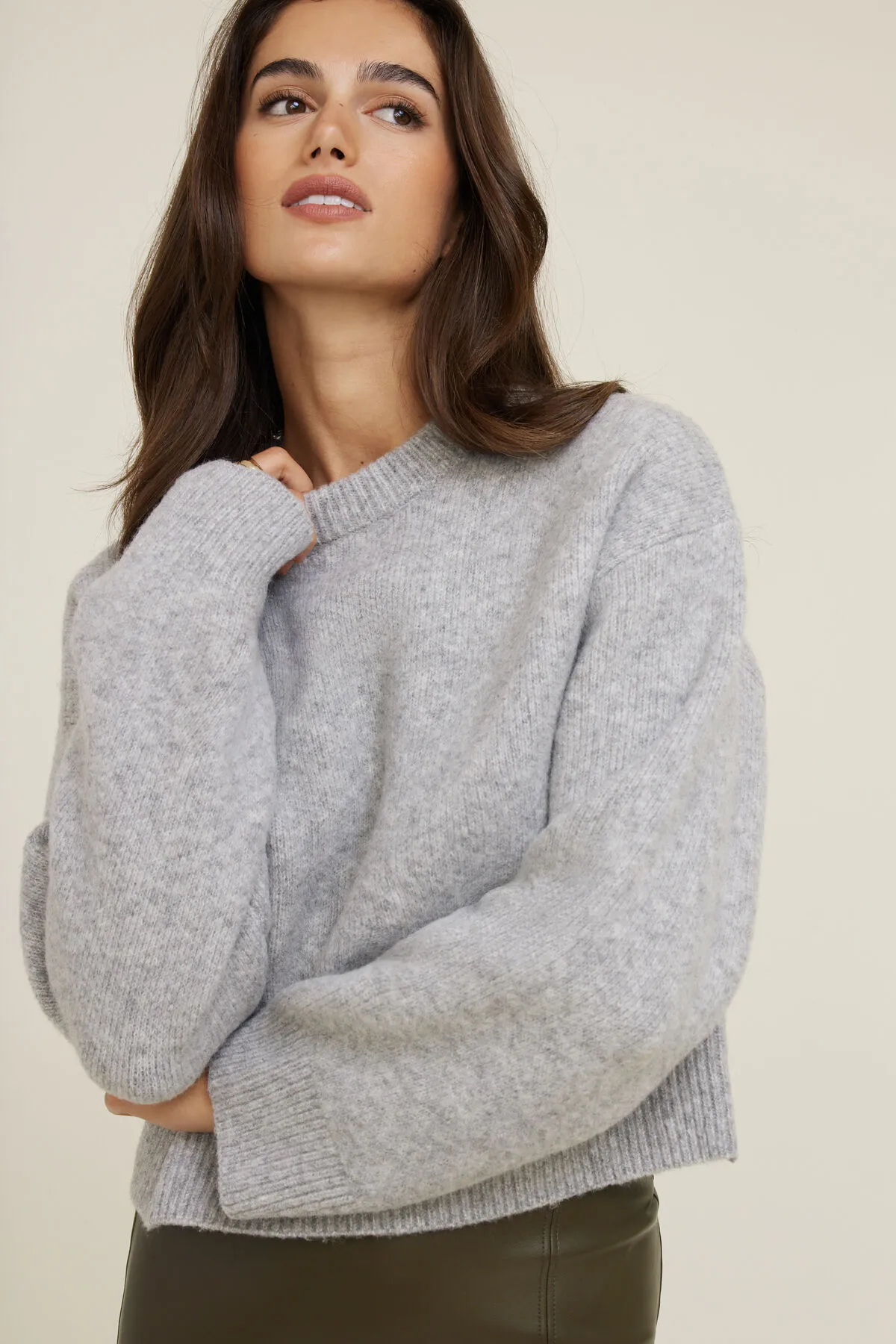 Jane Boxy Crewneck Sweater sold by Dynamite product image thumbnail 3