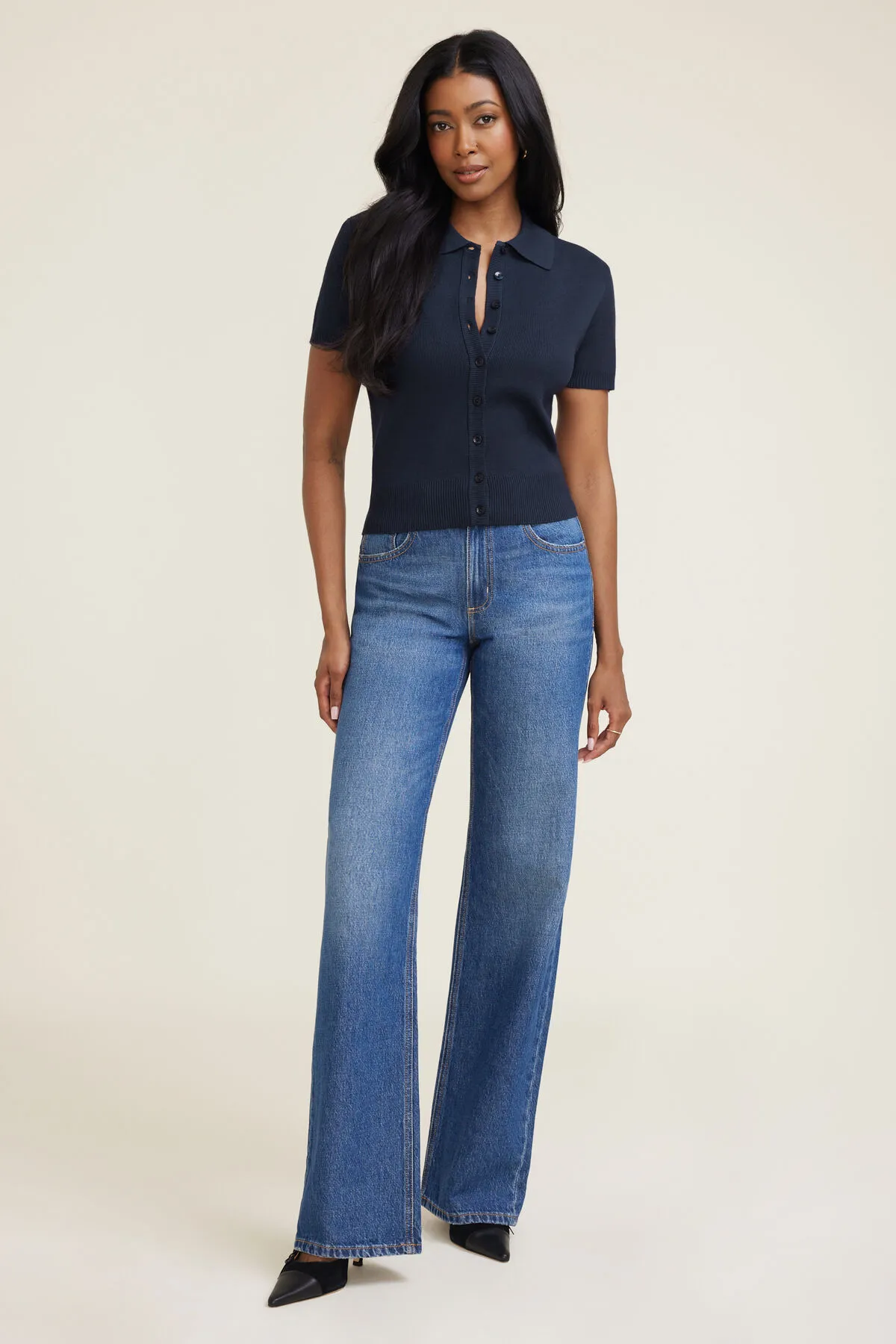 Polo Crewneck Cardigan sold by Dynamite product image thumbnail 2