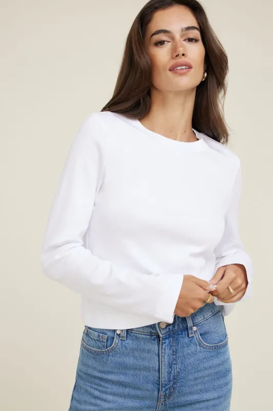 Boxy Cotton Long Sleeve T Shirt sold by Dynamite