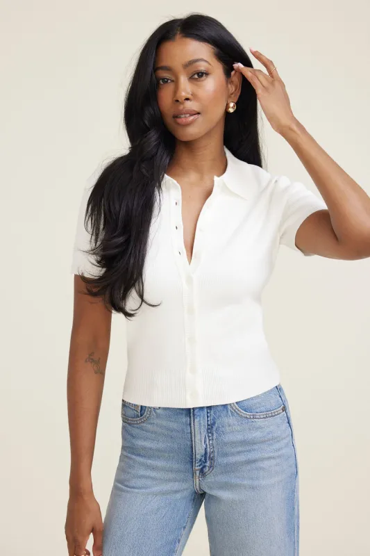 Polo Crewneck Cardigan sold by Dynamite