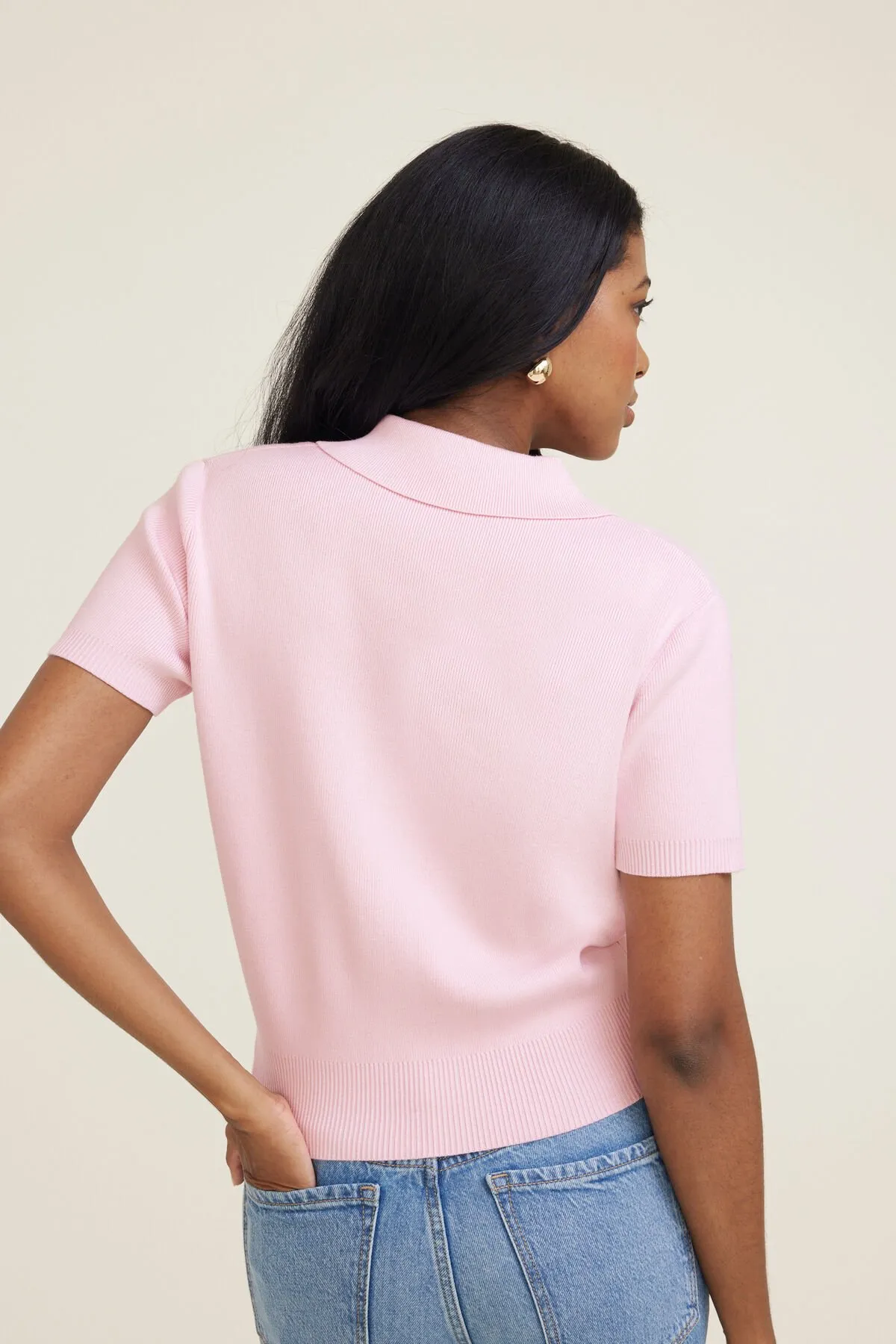 Polo Crewneck Cardigan sold by Dynamite product image thumbnail 4