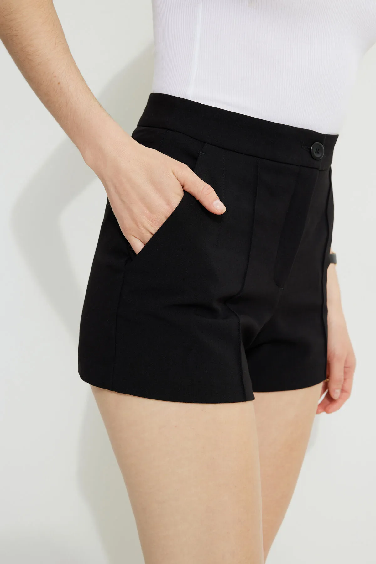High-Rise Pintuck Shorts sold by Dynamite product image thumbnail 3