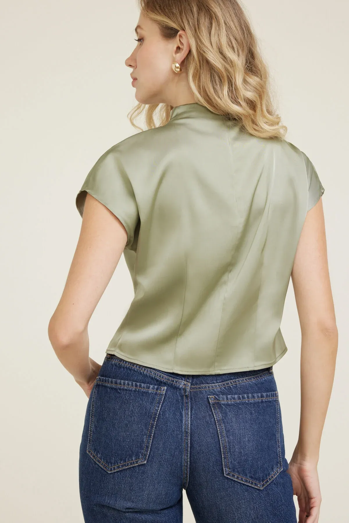 Layered Satin Blouse sold by Dynamite product image thumbnail 5
