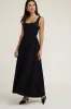 Scoop Flared Ponte Maxi Dress sold by Dynamite