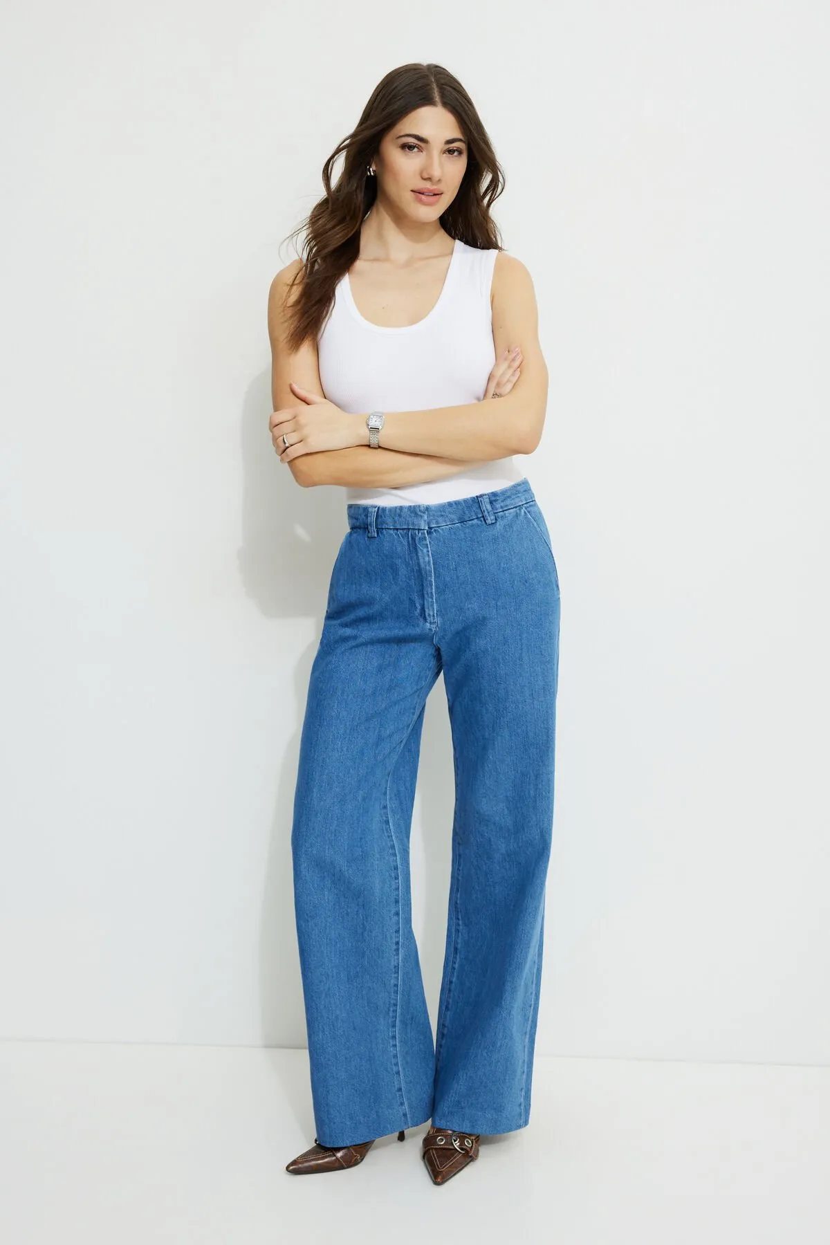 Wide Leg Trouser Jeans sold by Dynamite