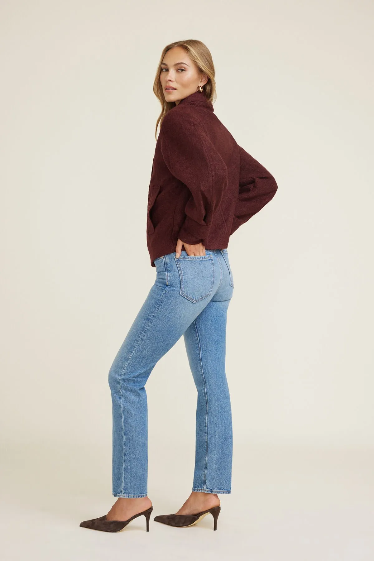 Boiled Wool Jacket sold by Dynamite product image thumbnail 5