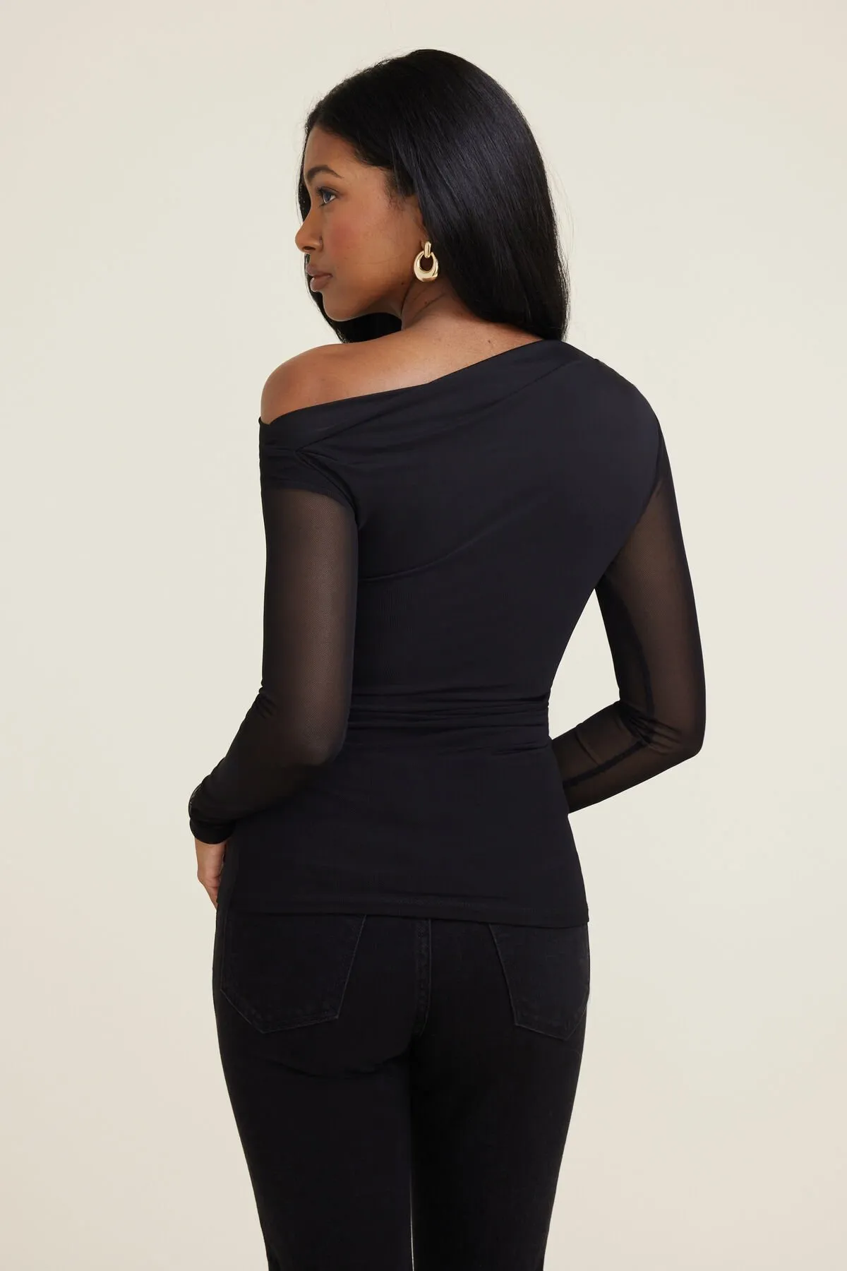 Cleo Mesh Long Sleeve Top sold by Dynamite product image thumbnail 5