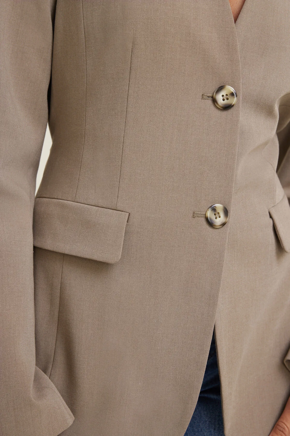 Cinched Collarless Blazer sold by Dynamite product image thumbnail 3