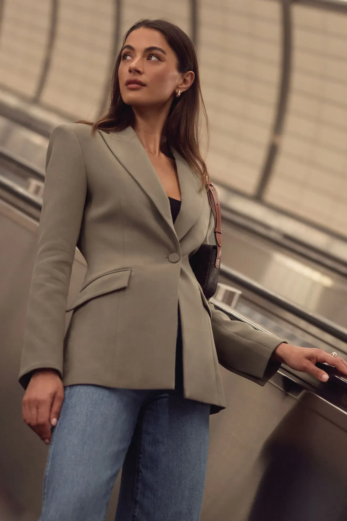 Anna Cinched Blazer sold by Dynamite