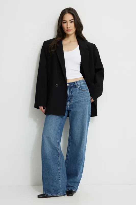 Sydney Mid Rise Baggy Fit Jeans sold by Dynamite
