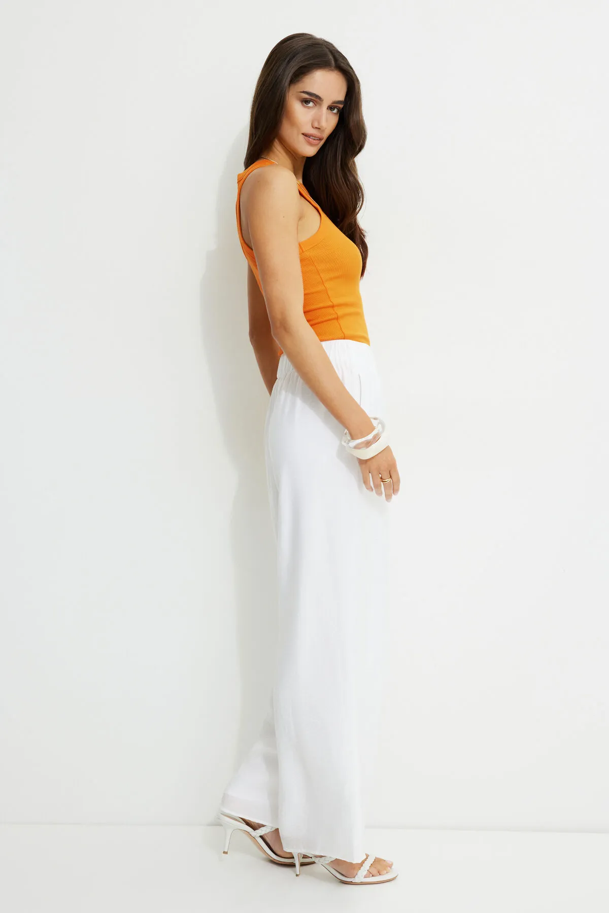 Airflow Wide Leg Pull On Pants sold by Dynamite product image thumbnail 4