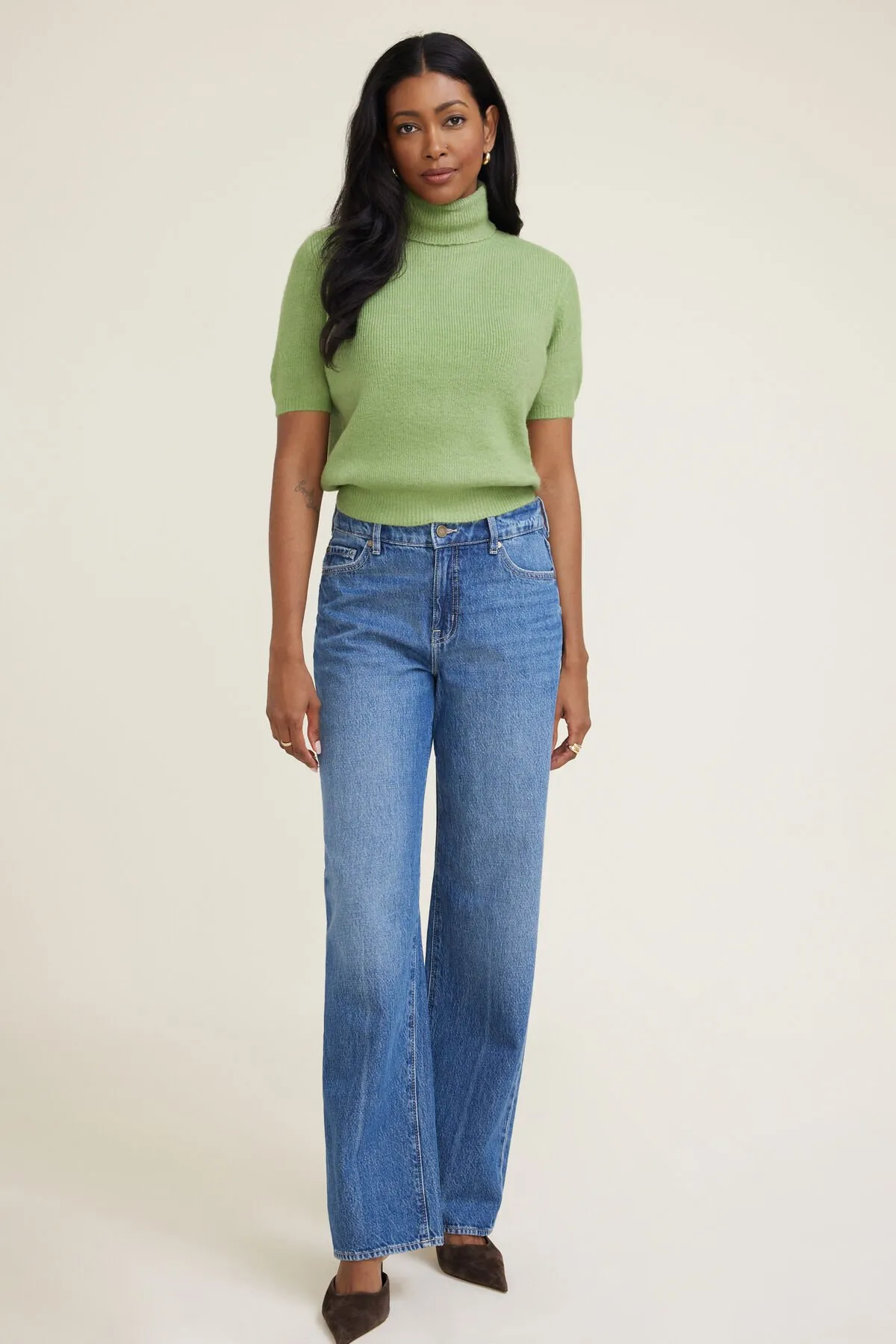 Lora Short Sleeve Turtleneck Sweater sold by Dynamite product image thumbnail 2