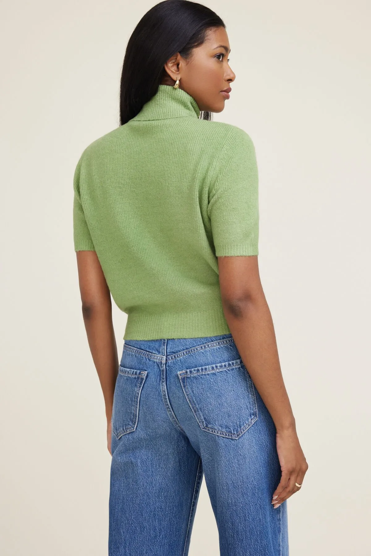 Lora Short Sleeve Turtleneck Sweater sold by Dynamite product image thumbnail 4