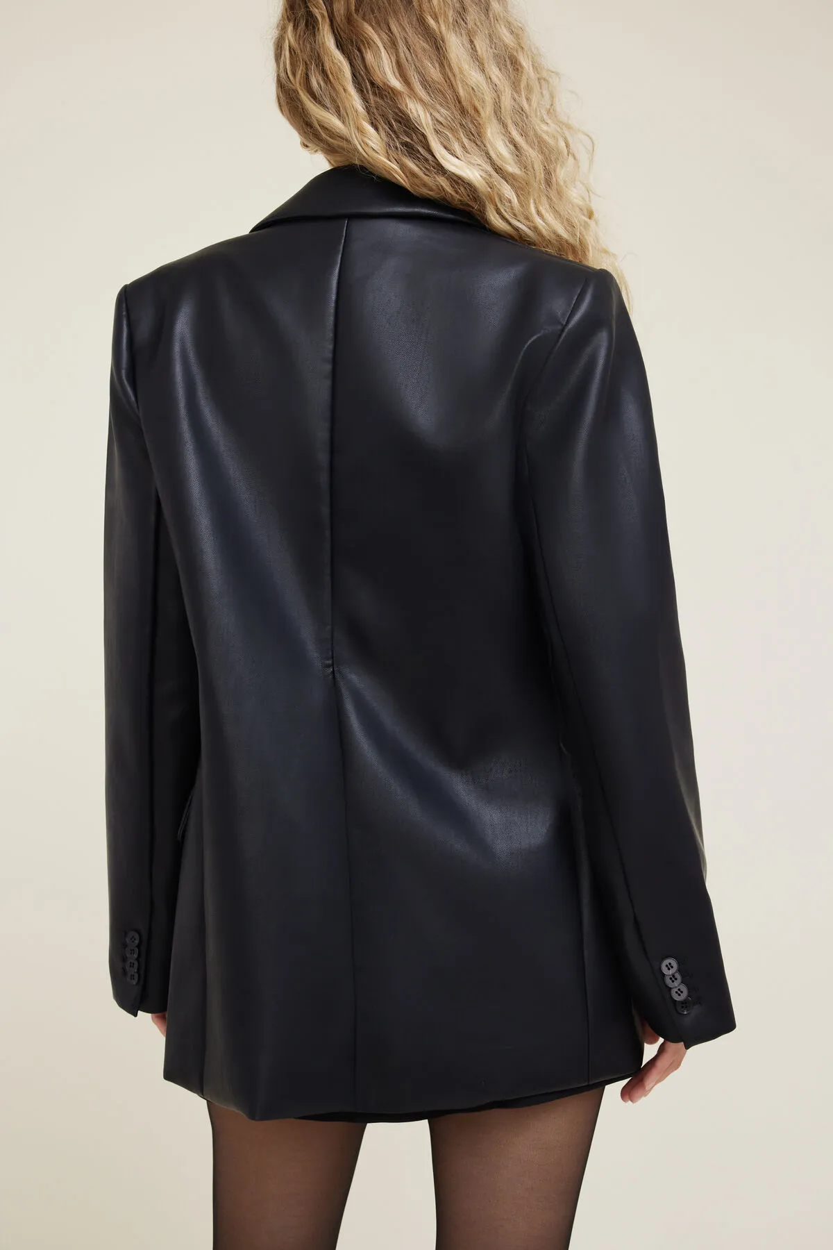 Oversized Faux Leather Blazer sold by Dynamite product image thumbnail 4
