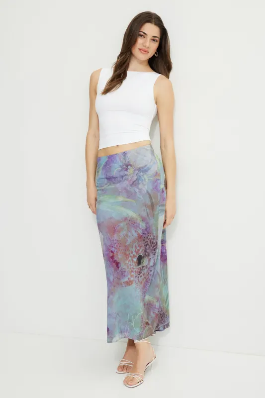 Printed Mermaid Maxi Skirt sold by Dynamite