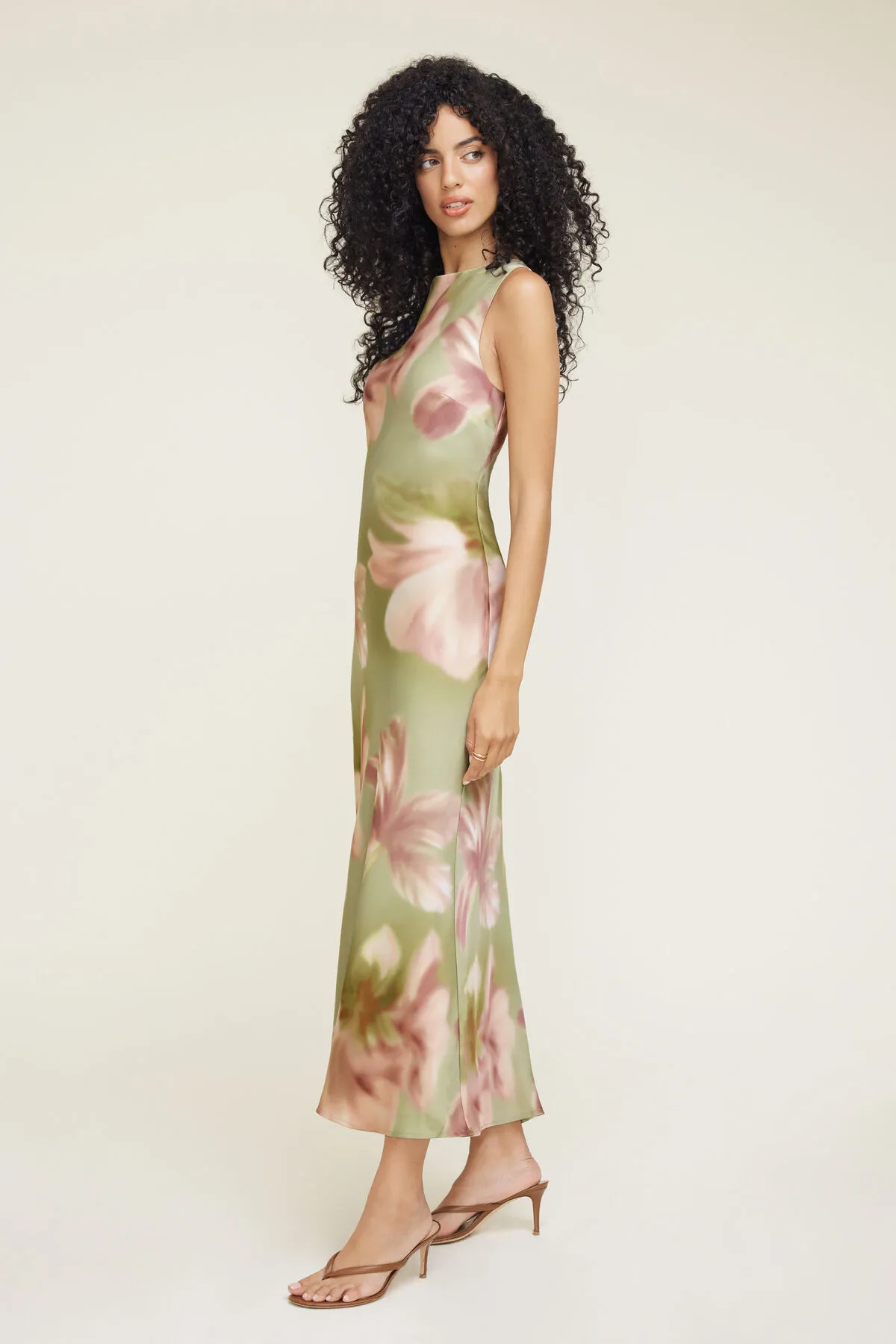 Liora Satin Maxi Slip Dress sold by Dynamite product image thumbnail 3