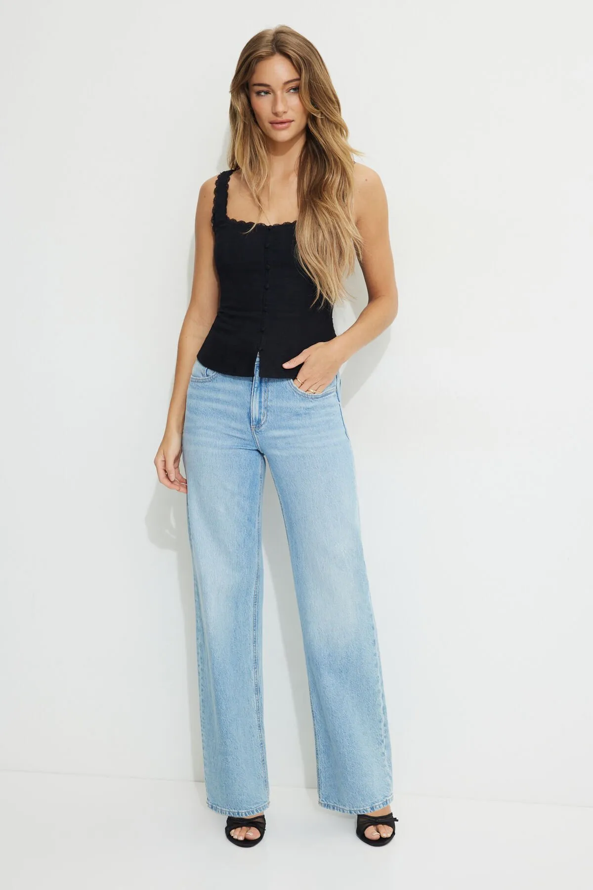 Linen Tank Top sold by Dynamite product image thumbnail 2