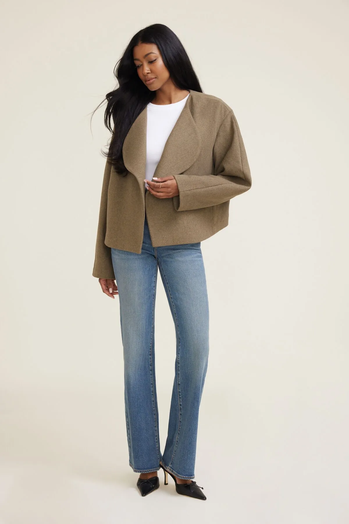 Open Melton Jacket sold by Dynamite product image thumbnail 2