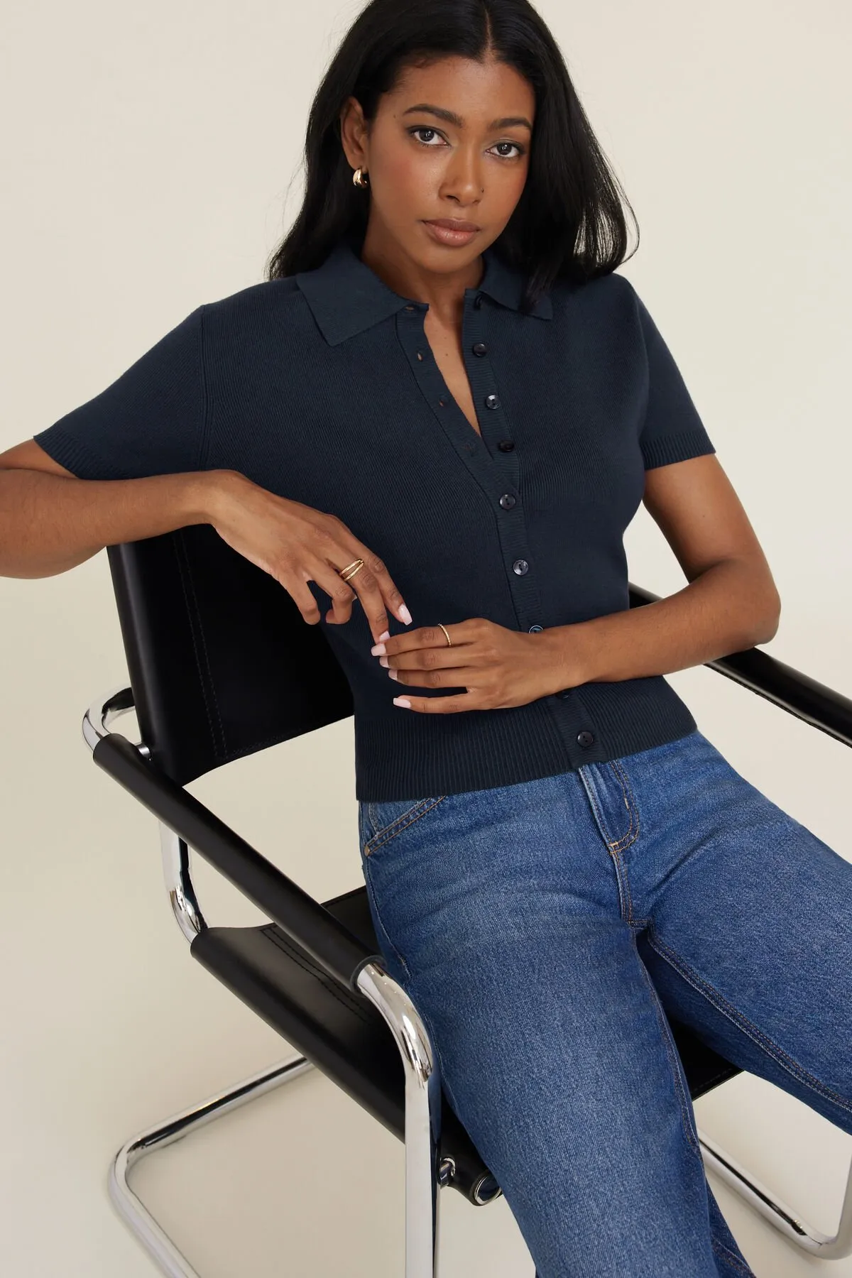 Polo Crewneck Cardigan sold by Dynamite