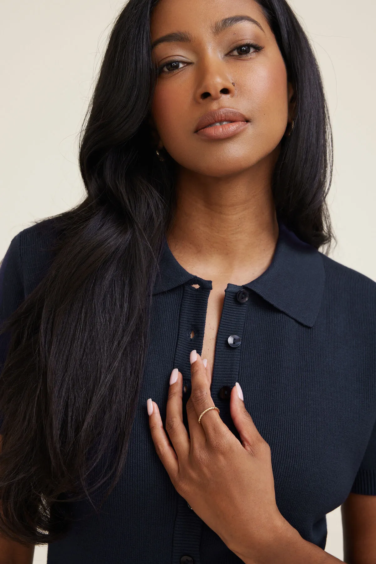 Polo Crewneck Cardigan sold by Dynamite product image thumbnail 4