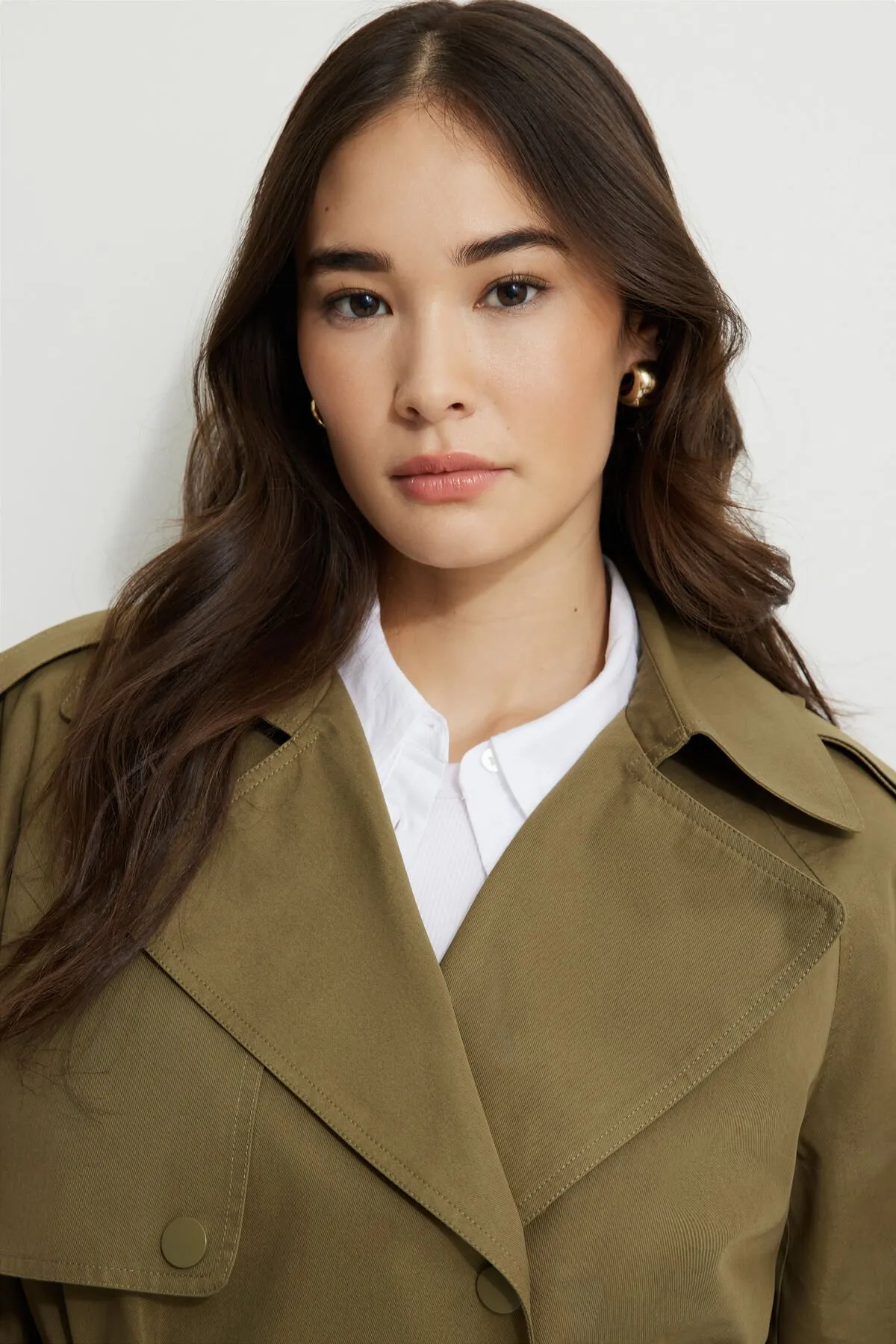 Twill Trench Coat sold by Dynamite product image thumbnail 3