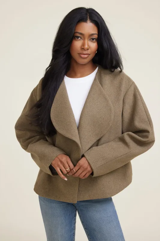 Open Melton Jacket sold by Dynamite