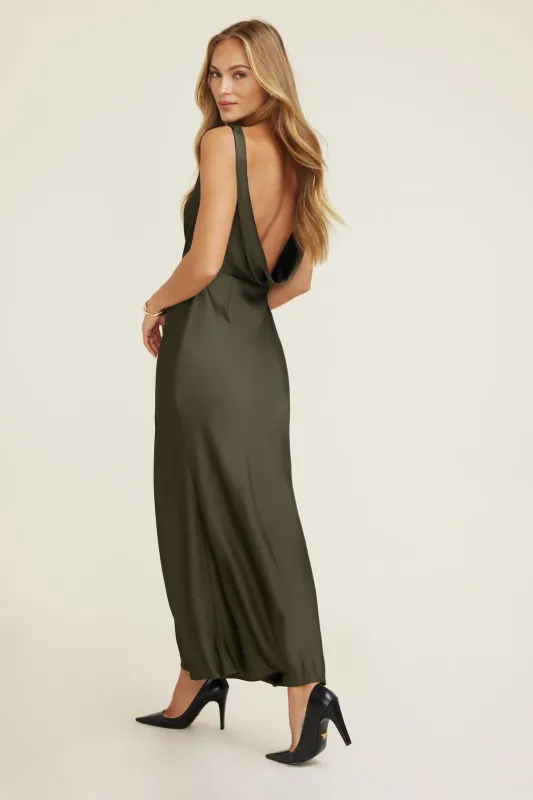 Nora Satin Maxi Slip Dress sold by Dynamite