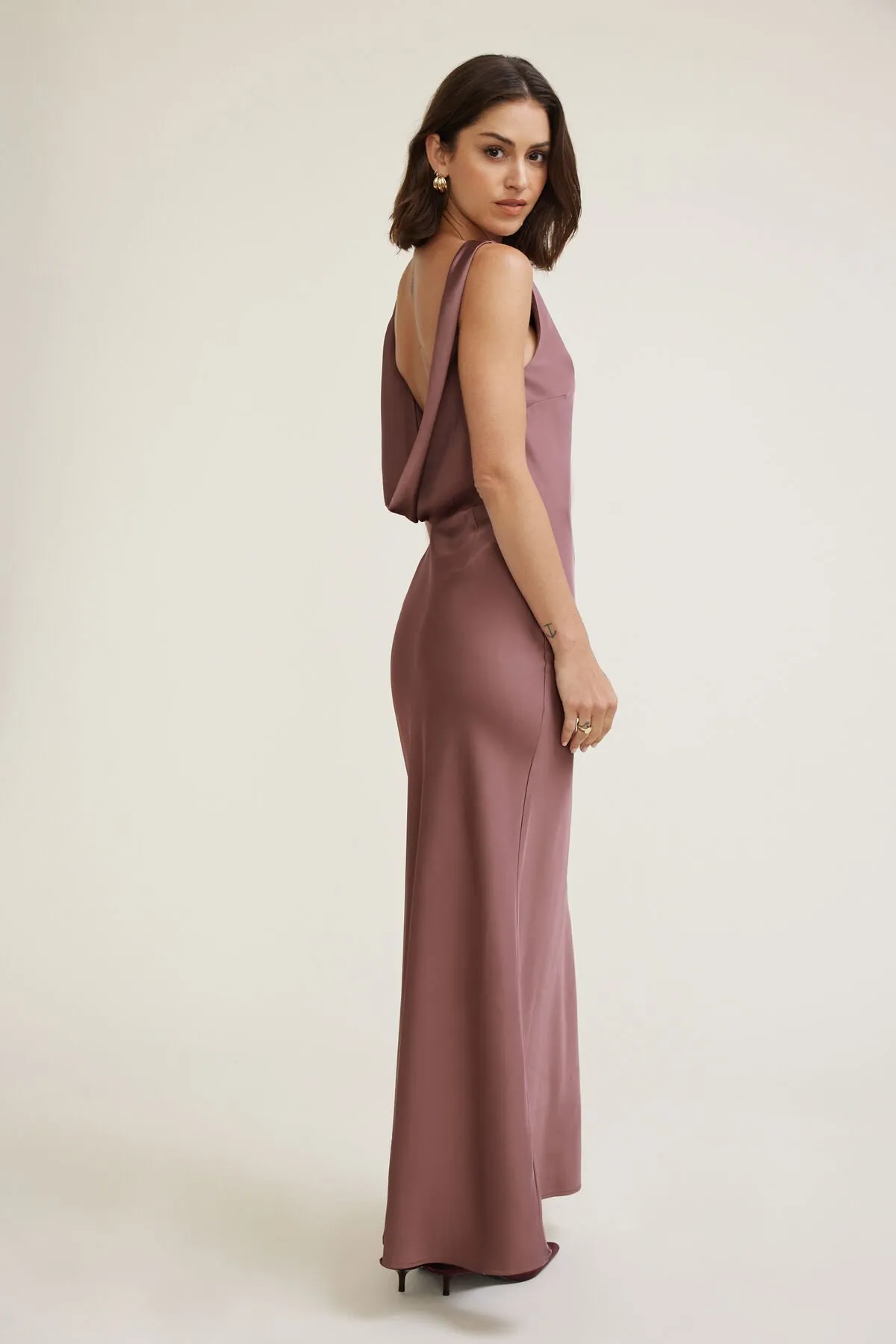Nora Satin Maxi Slip Dress sold by Dynamite