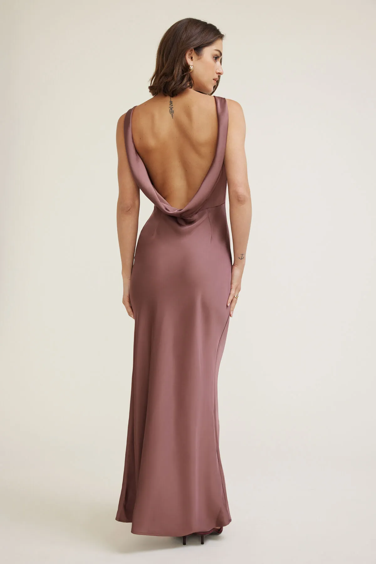 Nora Satin Maxi Slip Dress sold by Dynamite product image thumbnail 4