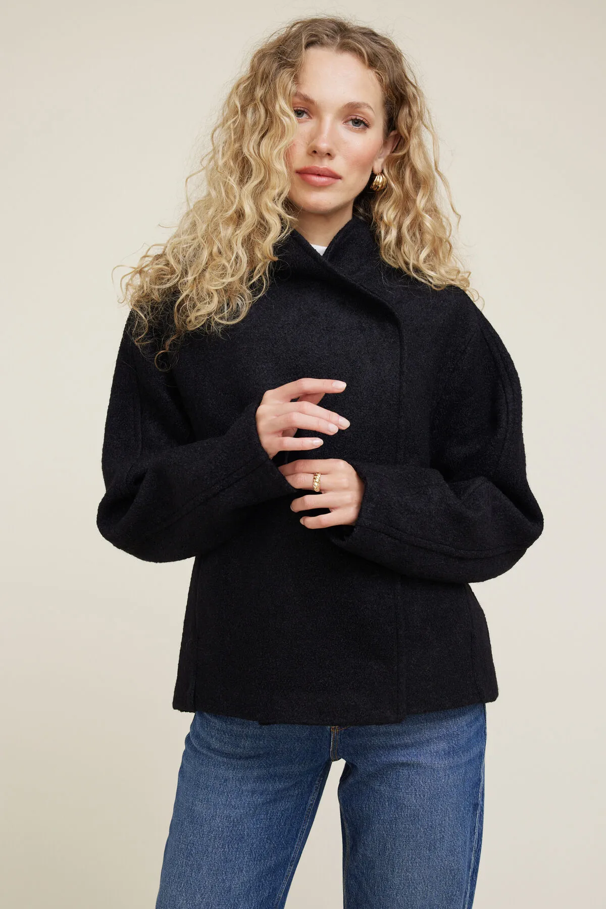 Cocoon Wool Jacket sold by Dynamite product image thumbnail 2