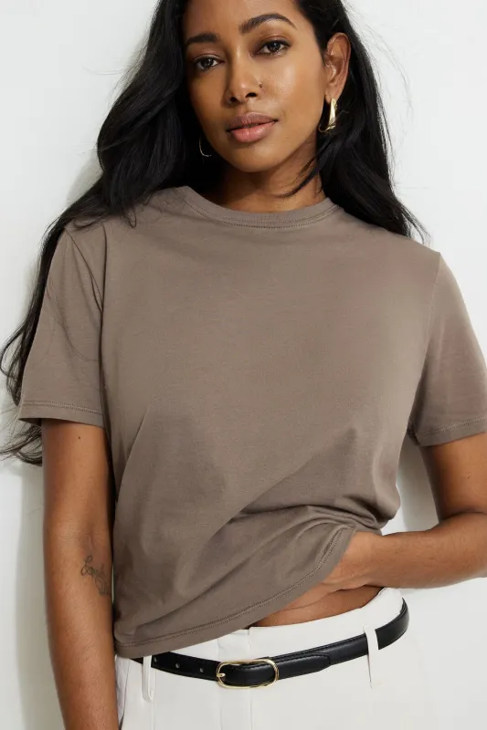 Easy Crewneck Cotton T Shirt sold by Dynamite