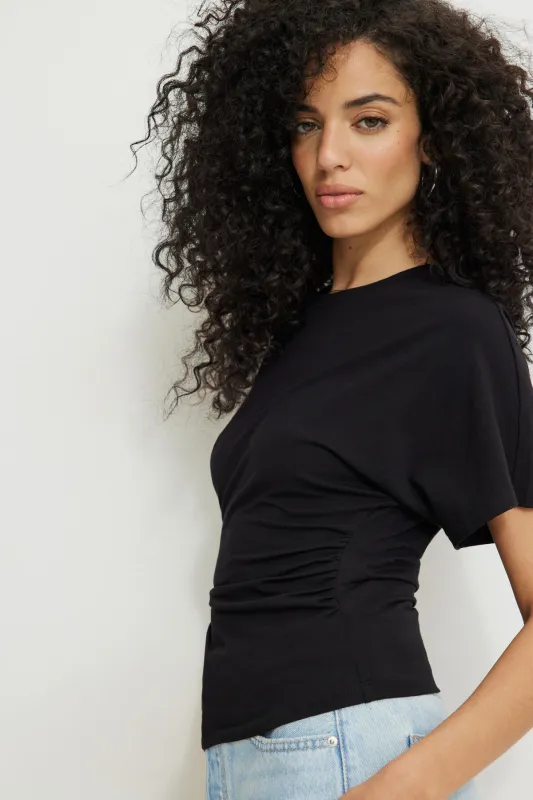 Andrea Shirred Jersey T Shirt sold by Dynamite