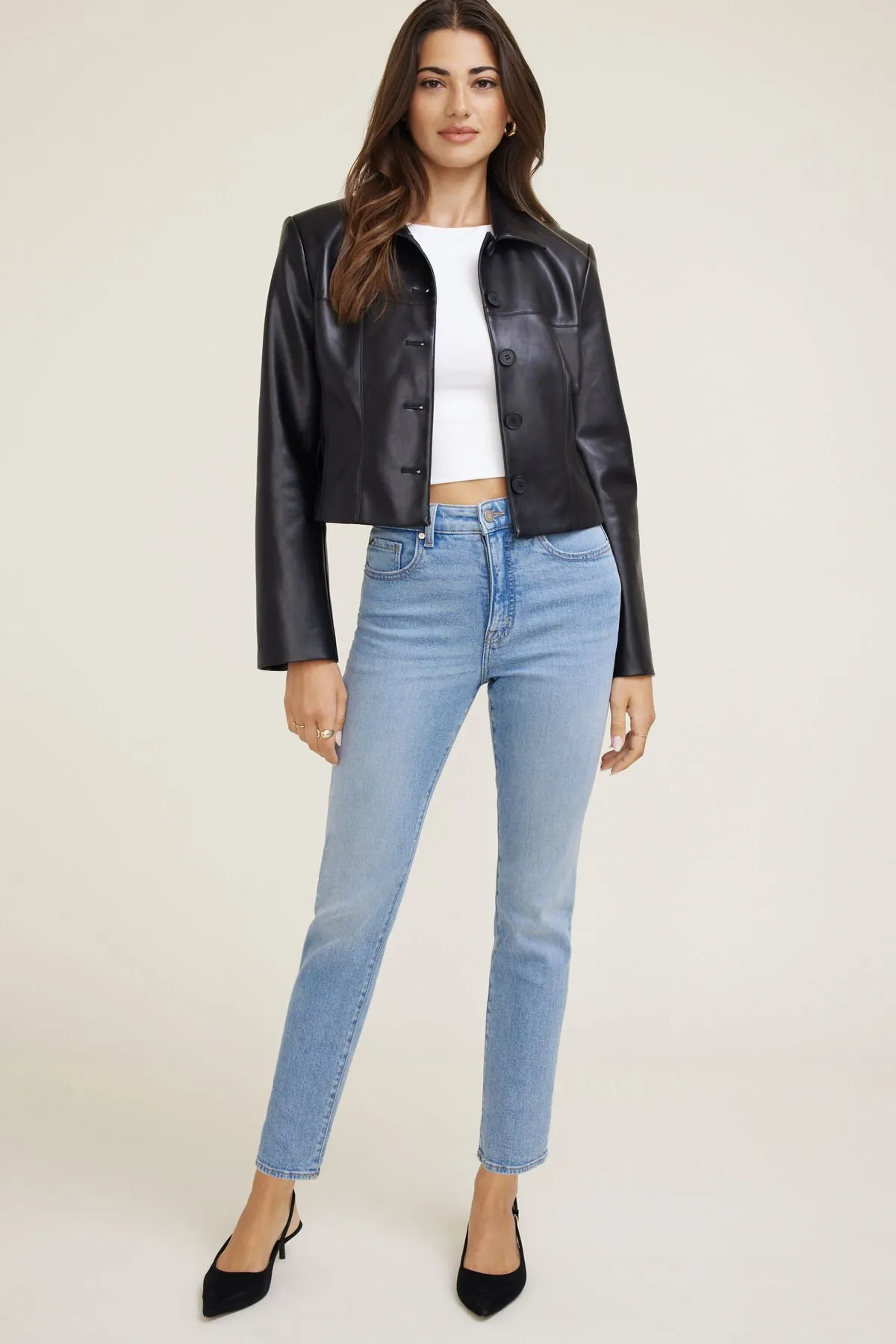 Frenchie Stretch High Rise Slim Leg Jeans sold by Dynamite