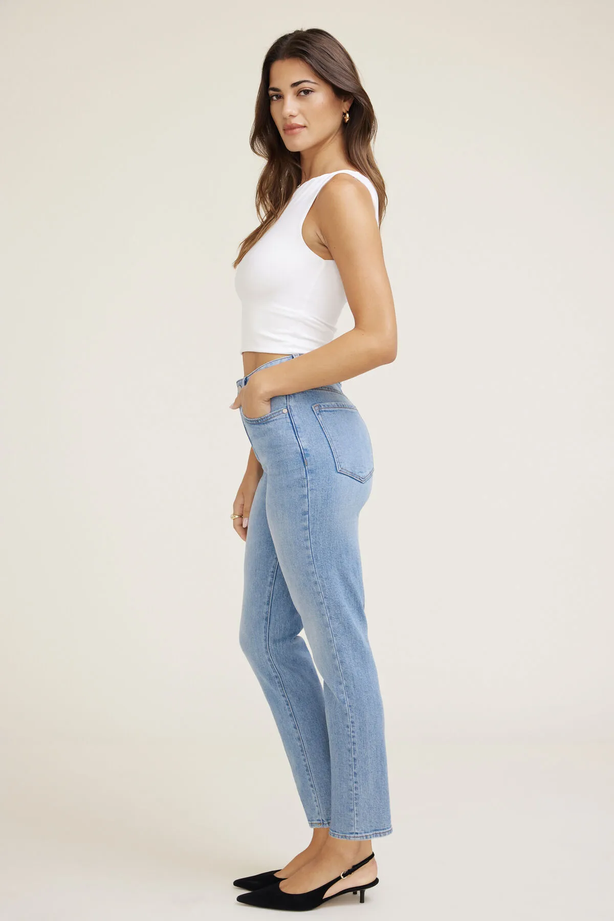 Frenchie Stretch High Rise Slim Leg Jeans sold by Dynamite product image thumbnail 4