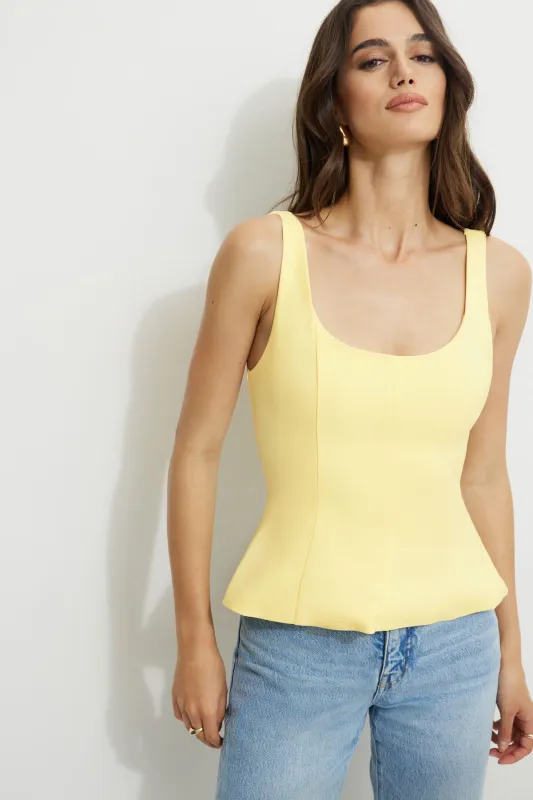 Square Neck Peplum Top sold by Dynamite