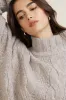 Sasha Cable Knit Funnel Neck Sweater sold by Dynamite