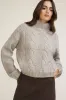 Sasha Cable Knit Funnel Neck Sweater sold by Dynamite