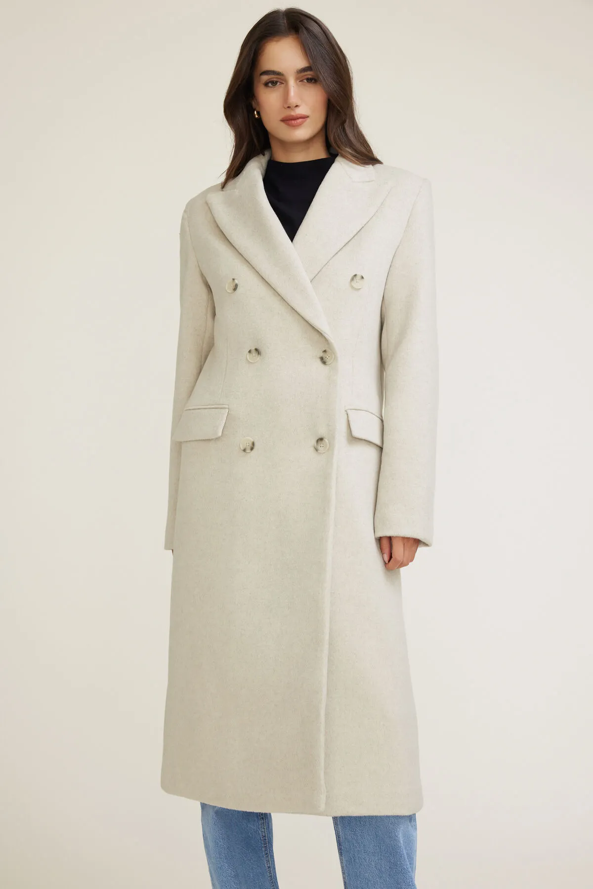 Oversized Double Breasted Wool Coat sold by Dynamite product image thumbnail 2