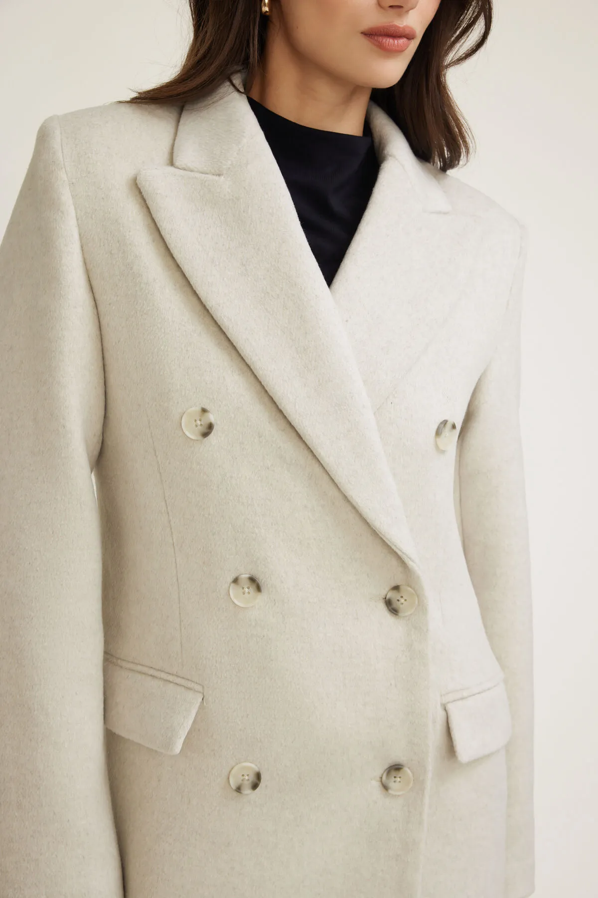 Oversized Double Breasted Wool Coat sold by Dynamite product image thumbnail 3