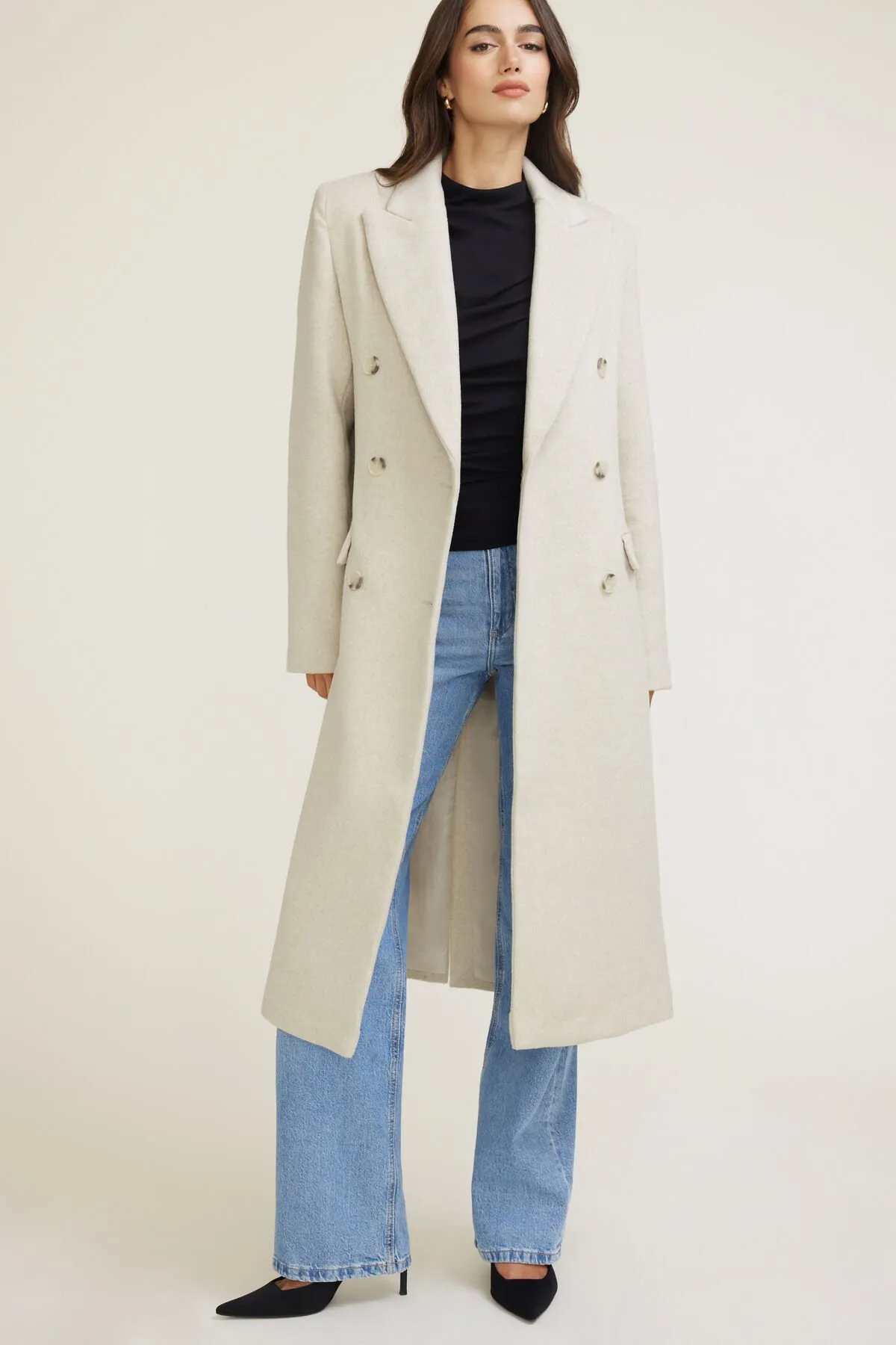 Oversized Double Breasted Wool Coat sold by Dynamite product image thumbnail 4