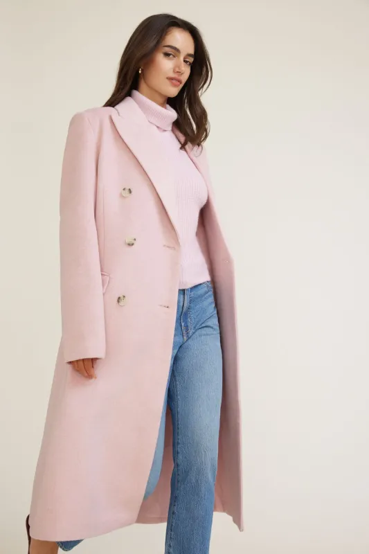 Double Breasted Wool Coat sold by Dynamite