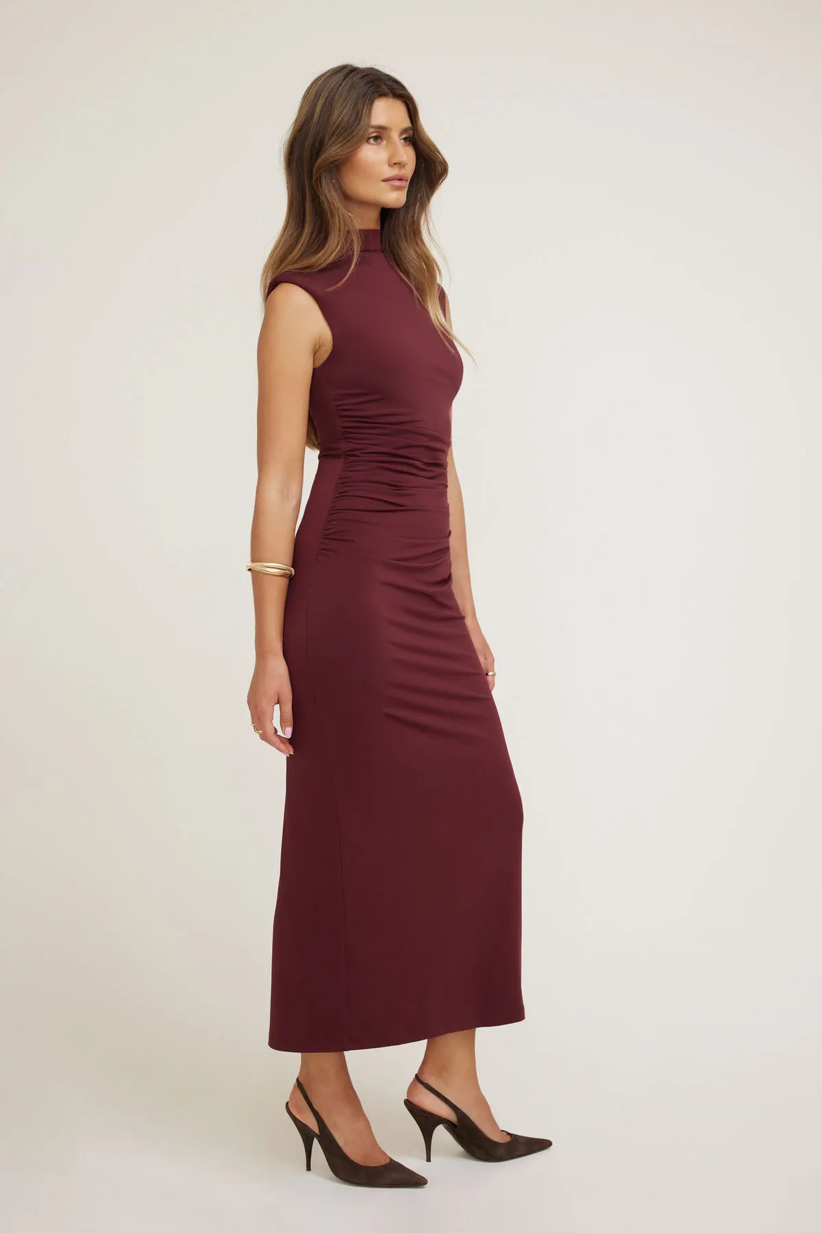 Sculpt Mock Neck Maxi Dress sold by Dynamite product image thumbnail 5