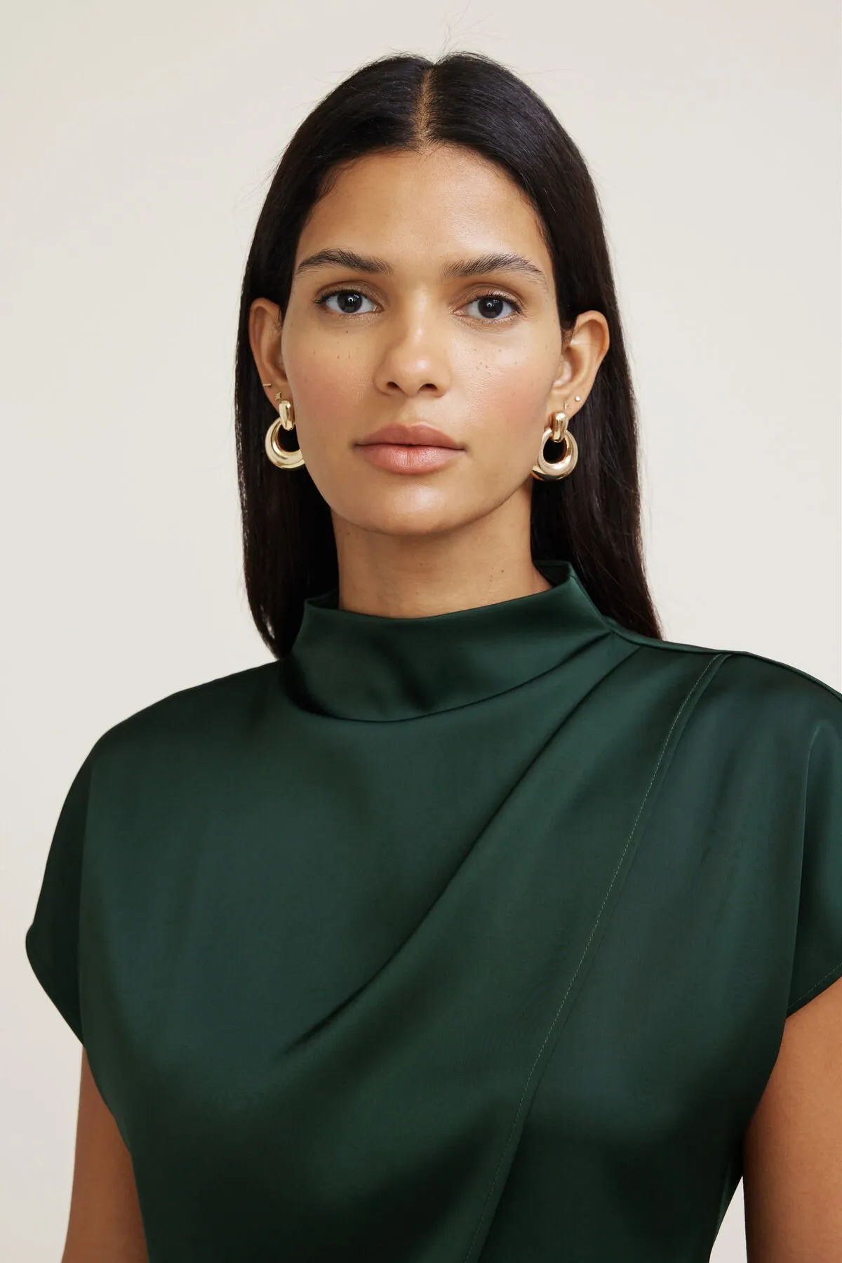 Layered Satin Blouse sold by Dynamite product image thumbnail 3