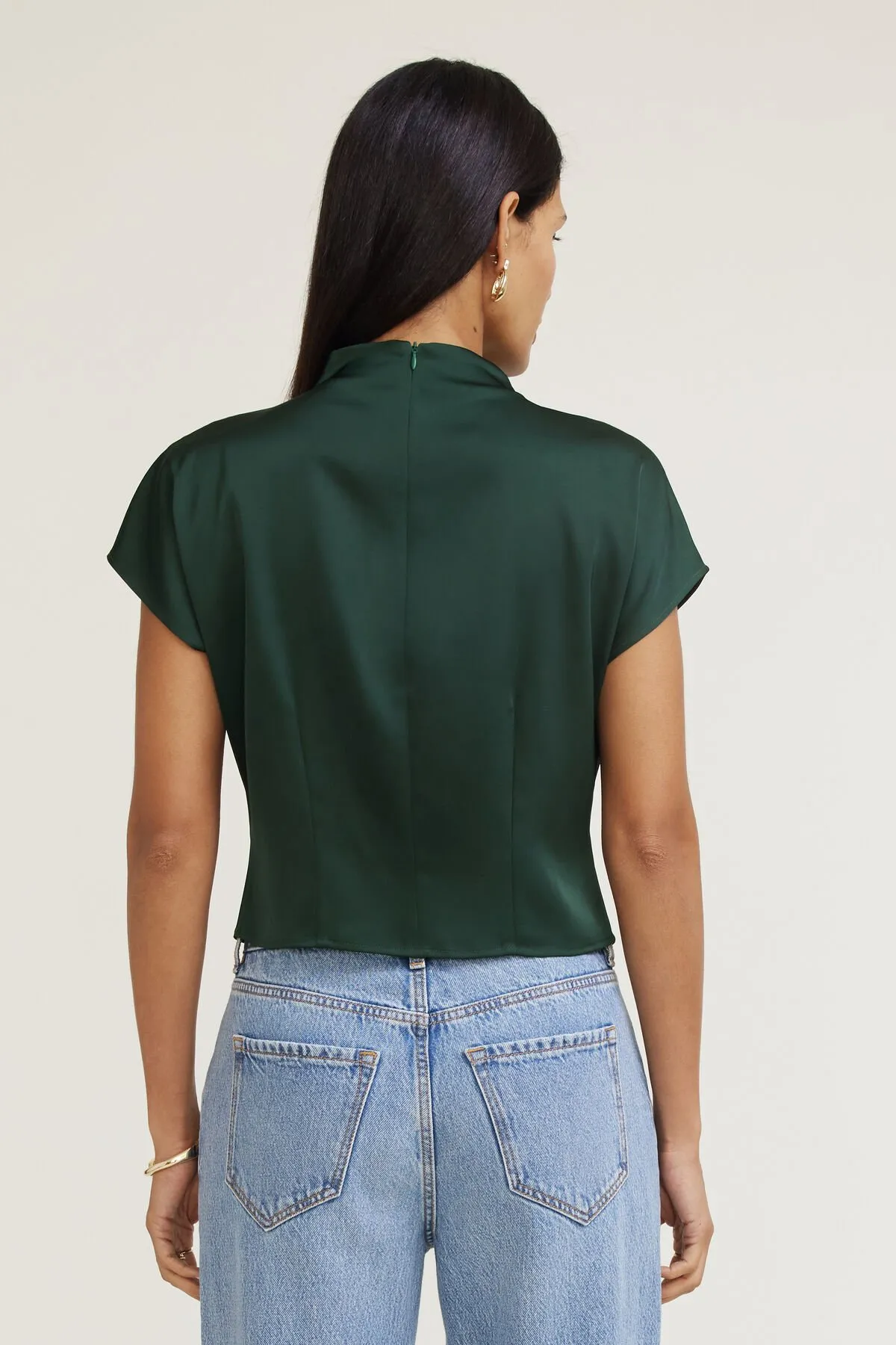 Layered Satin Blouse sold by Dynamite product image thumbnail 4