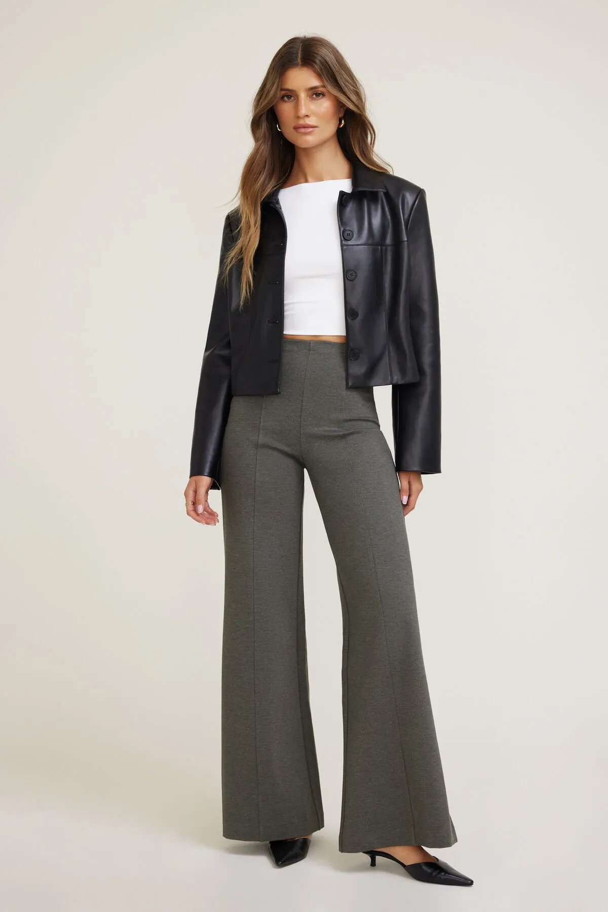 Wide Leg Ponte Pants sold by Dynamite