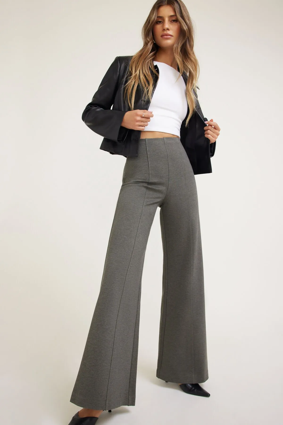Wide Leg Ponte Pants sold by Dynamite product image thumbnail 4